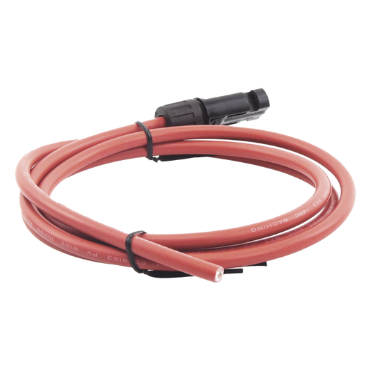 Cable Fotovoltaico, 1.5 m, Rojo, Calibre 10 AWG con Terminal MC4-M en un Extremo