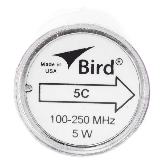Elemento de 5 Watt en linea 7/8" para Wattmetro BIRD 43 en Rango de Frecuencia de 100 a 250 MHz.