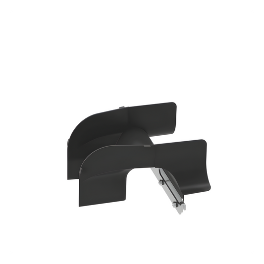 Bajada/Salida de Cables Para Charola Wire Basket, de 4 in, Con Control de Radio de Curvatura, Color Negro