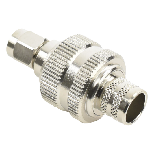 Conector SMA Macho Inverso de Anillo Plegable para RG-8/U, 9913, LMR-400, Níquel/ Oro/ Teflón