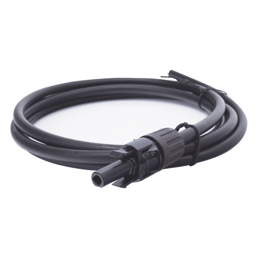 Cable Fotovoltaico 1.5 m, Negro, Calibre 10 AWG con Terminal MC4-H en un Extremo