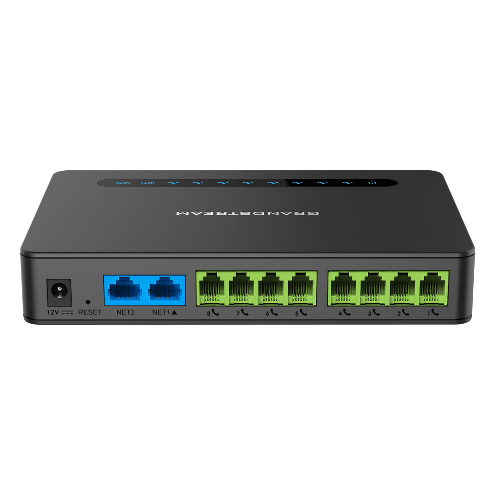 Gateway 8 Puertos FXS (Conectar Teléfono Análogo) con Router NAT Gigabit / 2 Perfiles SIP / Cifrado AES / Conferencia de Voz 3 Participantes
