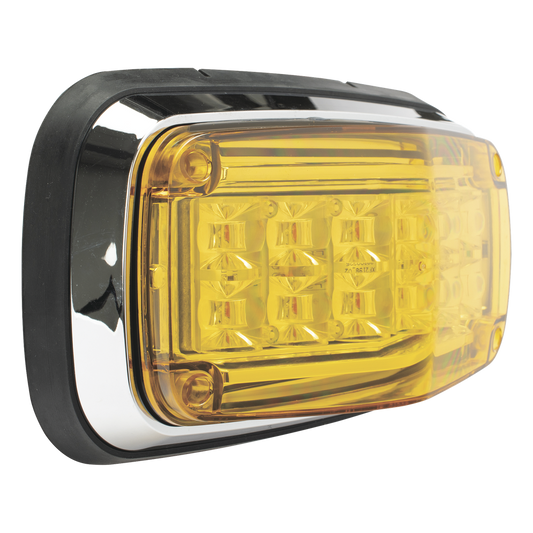 Luz de advertencia 8 X 4", Color Ámbar, IP67, SAE, Ideal para Ambulancias