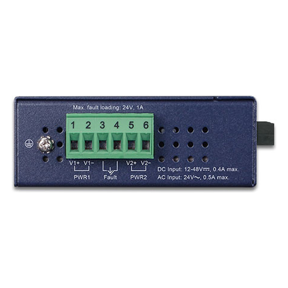 Convertidor de Medios Industrial, Multimodo, Puertos 10/100 Base-TX a 100 Base-FX, Interfaz SC, Hasta 2 km, Carcasa IP30, Soporta Temperatura de -40