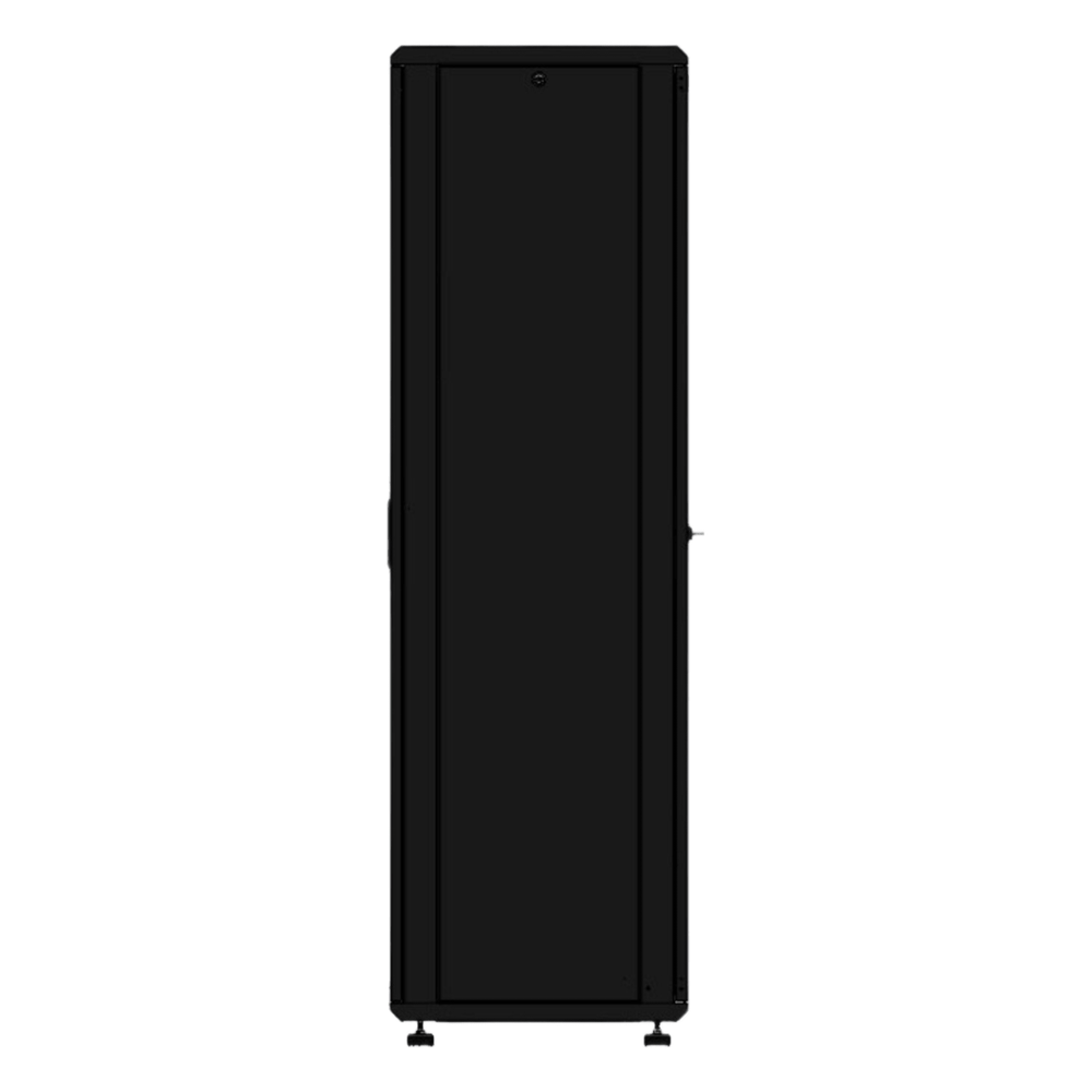 Gabinete rackeable de piso de 42U, compatible con estándar 19 pulgadas, equipado con puerta frontal de cristal para una mejor visibilidad y