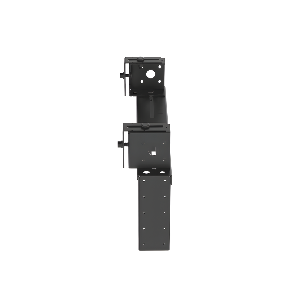 Rack de Distribución Aéreo de 2 Postes PanZone®, Rieles Roscados #12-24, de 4 UR, Color Negro