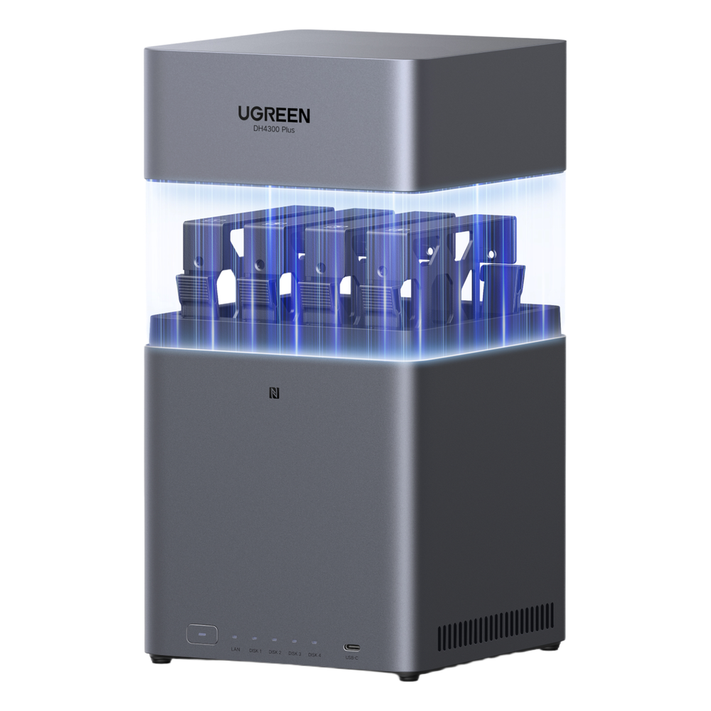 NAS UGREEN NASync DH4300PLUS / 4 Bahías SATA / Procesador RK3588C 8 GB RAM / 2.5GbE Puerto / HDMI 4K / USB 3.2 Type-C / RAID 0/1/5/6/10 / Acceso