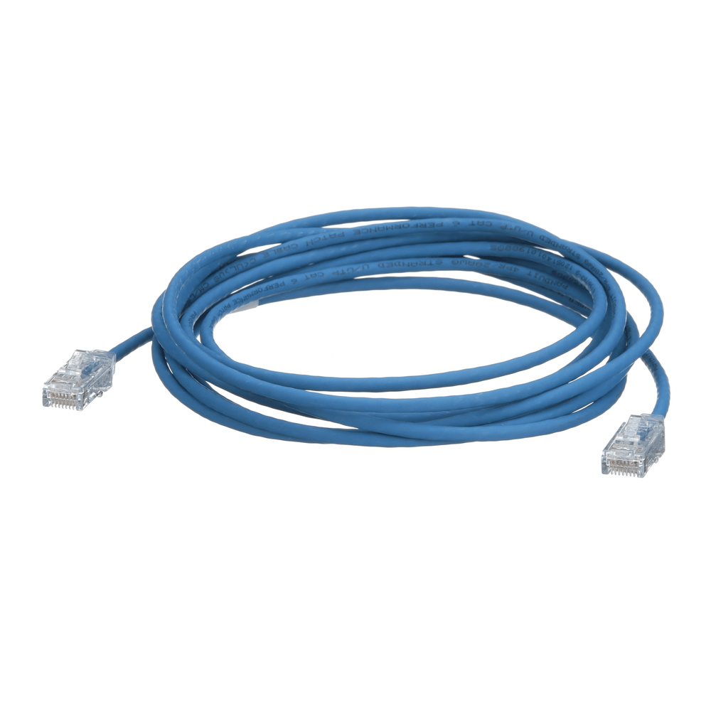 Cable de Parcheo TX6, UTP Cat6, Diámetro Reducido (28AWG), Color Azul, 30.48 Metros (100 Pies)