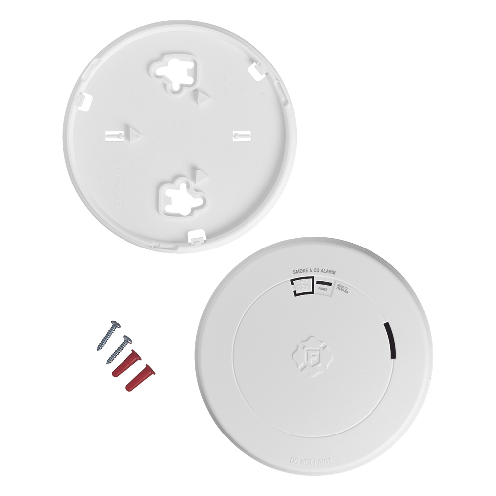 Detector Combo de Humo/CO, Autónomo, Batería Sellada de Litio de 10 años, No Requiere Panel, Diseño Ultra Delgado, No Requiere Cableado