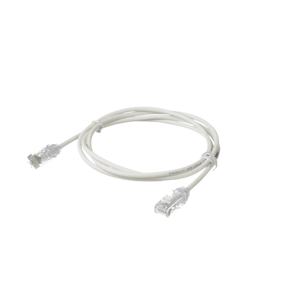 Cable de Parcheo TX6, UTP Cat6, Diámetro Reducido (28AWG), Color Blanco Mate, 4.57 Metros (15 Pies)