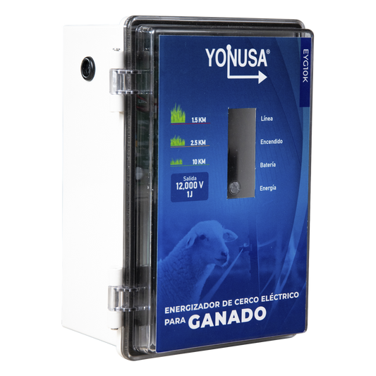 Energizador para Ganado 10,000Volts-2JOULES/ 25,000 metros lineales de protección / Cercas Electrificadas