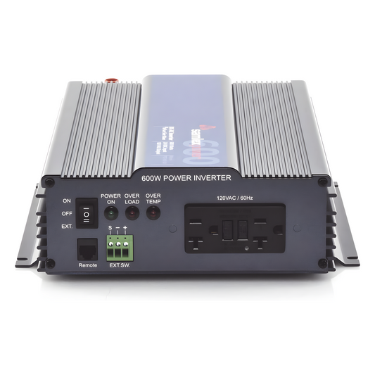 Inversor de Corriente Onda Pura 600W, Entrada 24 Vcc, Salida 120 Vca