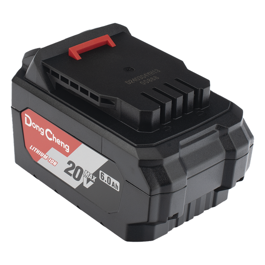 Batería de Litio 20V 6.0Ah / Indicador LED de Carga / Carcasa Reforzada / Compatible con Herramientas DONGCHENG 20V