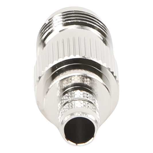 Conector TNC Hembra de Anillo Plegable para Cables RG-8/X, LMR-240, Grupo X, Níquel/ Oro/ Delrin