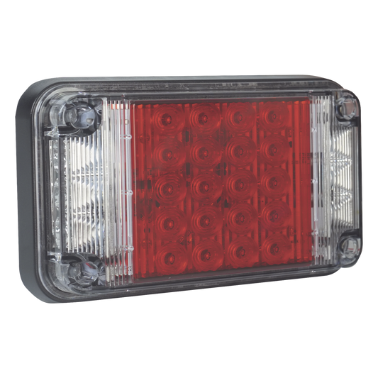 Luz de Advertencia de 7X4", Color Rojo, Con Luces de Trabajo, Ideal para Ambulancias