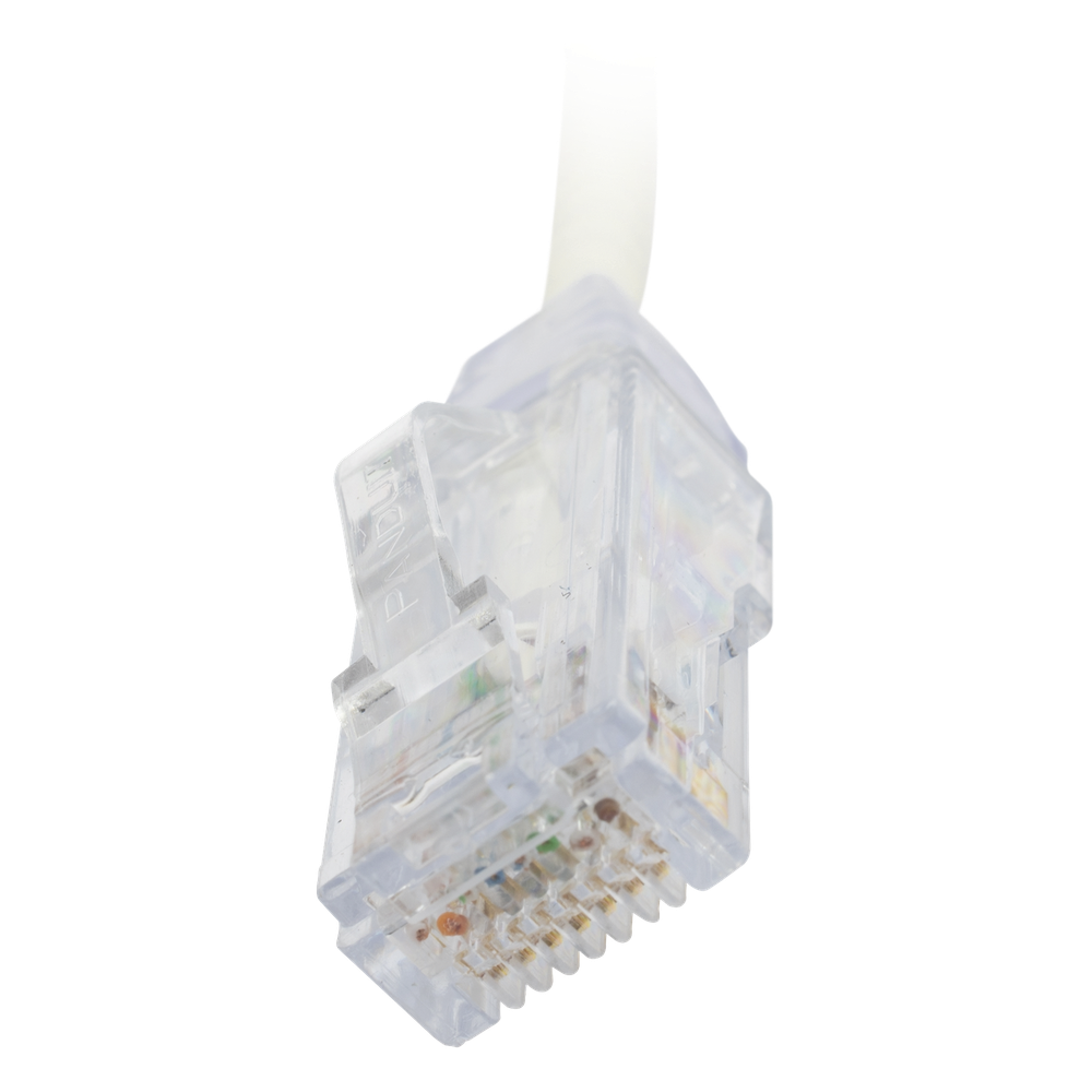 Cable de Parcheo TX6, UTP Cat6, Diámetro Reducido (28AWG), Color Blanco, 20.32 cm (8 Pulgadas)