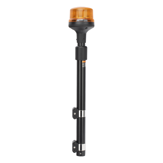 Luz Telescópica para Motocicletas de 8 LED, Ambar, Lente Ambar, SAE