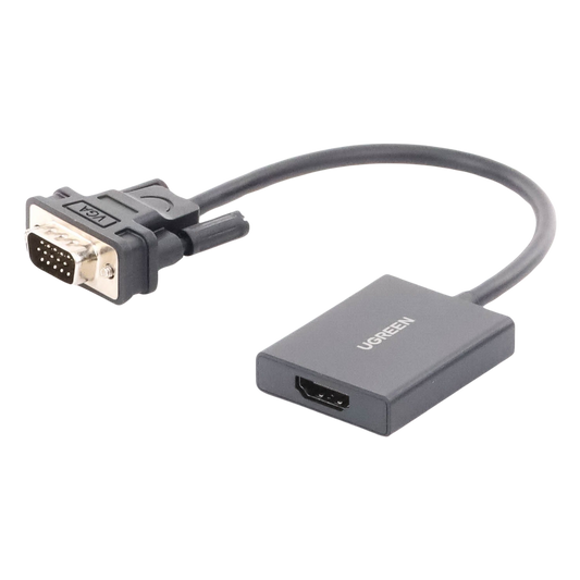 VGA Macho / Salida: HDMI Hembra / Resolución de 1080P@60Hz / Puerto Estéreo de 3.5 mm / Plug and Play, Sin Controlador / Longitud del Cable 15 cm