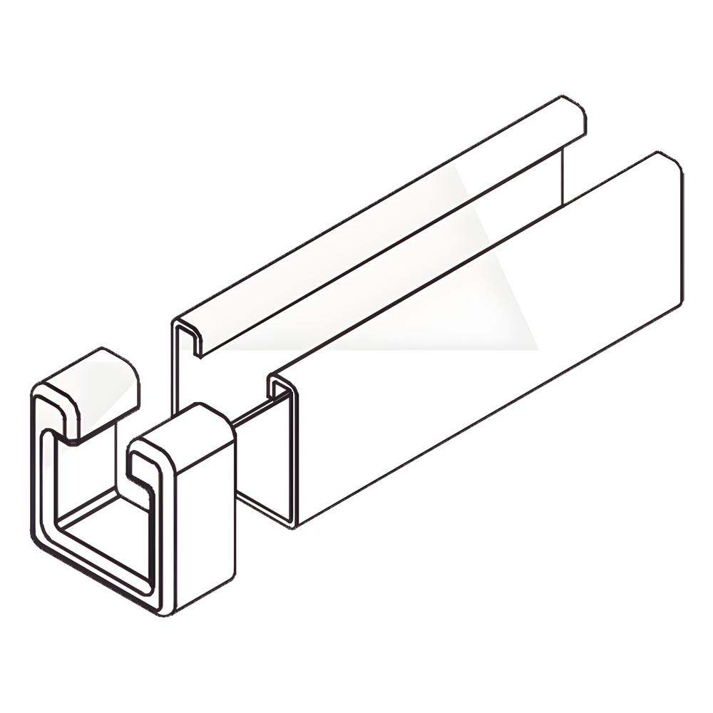 Tope Unicanal Muesca para Tornillo de 1/2" ( 13 mm ).