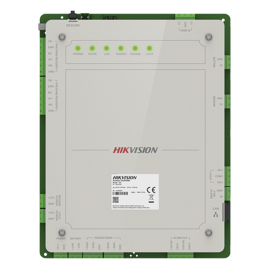 Controlador de Acceso 1 Puerta Administrable en la Nube con Hik-Connect Teams / Interfaz Web / 2 Lectores de Huella o Tarjeta / 100,000 Tarjetas