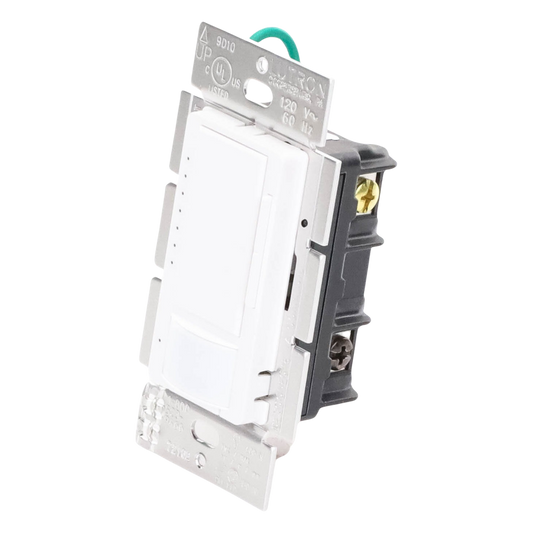 Atenuador de pared con sensor de ocupación y vacancia Maestro, 120 V, 600 W incandescente/halógeno y 150 W LED/CFL regulables, unipolar o