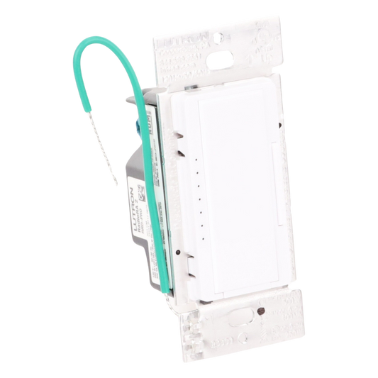 Atenuador de pared Maestro RF PRO de 120 V, 250 W en LED o 500 W incandescente, fase seleccionable y neutro opcional, para RadioRA 2, RA2 Select y