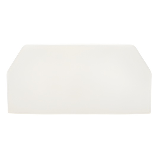 Tapa Final, para uso con canaleta T45, Material PVC Rígido, Color Blanco Mate