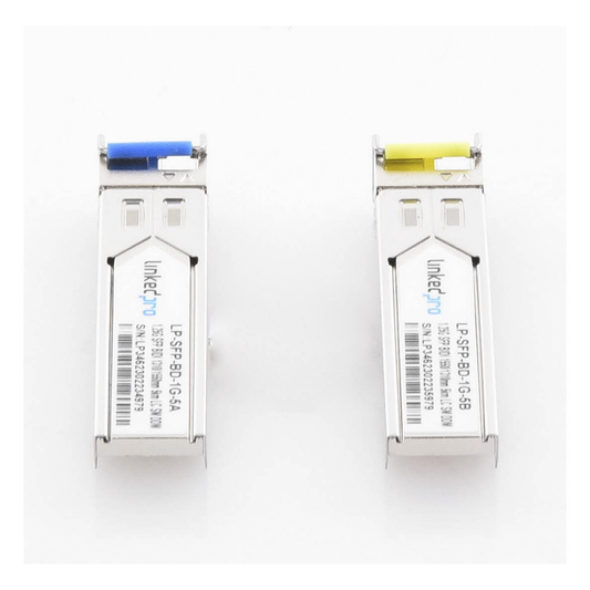 Transceptores Ópticos Bidireccionales SFP (Mini-Gbic) / Monomodo 1310 & 1550 nm / 1.25 Gbps / 1000BASE-BX / Conector LC/UPC Simplex / DDM / Hasta 5