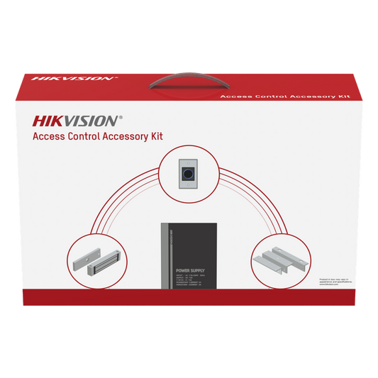 Kit HIKVISION para para Control de Acceso / Fuente 12 Vcd 2 A + Botón de Salida + Chapa Magnética 600 Lbs / Para Instalación de Control de Acceso