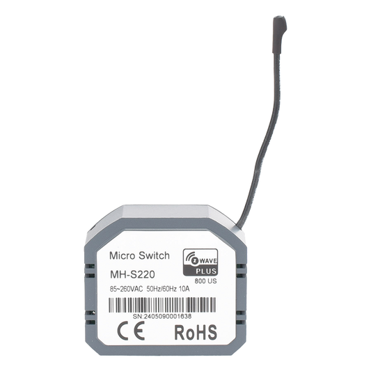 (ZWAVE) Micro modulo On/Off , para 1 circuito, doble control