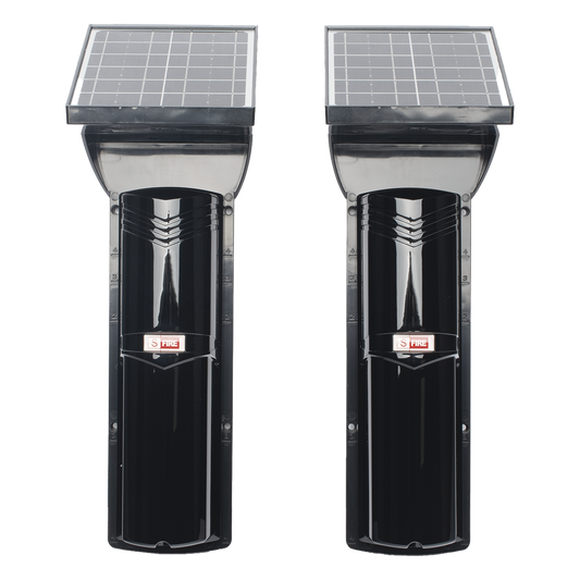 Detector Fotoeléctrico Solar de 3 Rayos / 100 m Exterior / 4 Frecuencias / Batería de Litio 4,000 mAh / Sincronización Digital