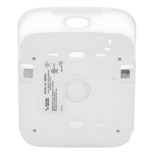 Caja de montaje en superficie para pared, color blanco, compatible con sirenas, estrobos y campanas, Serie L