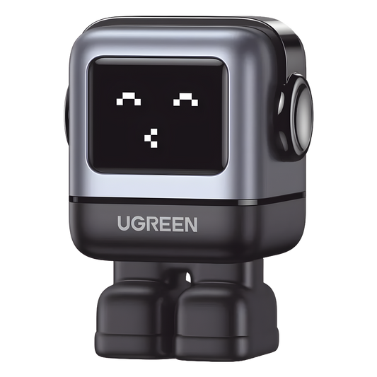 Cargador RobotGaN de 65W Serie UNO | 3 Puertos de Carga Rápida | 2 USB-C | 1 USB-A | PD 3.0 | QC 4.0 | Carga Inteligente | Tecnología GaN II | Zapato