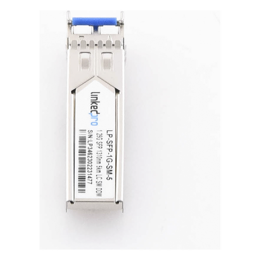 Transceptor Óptico SFP (Mini-Gbic) / Monomodo 1310 nm / 1.25 Gbps / 1000BASE / Conectores LC/UPC Dúplex / DDM / Hasta 5 km