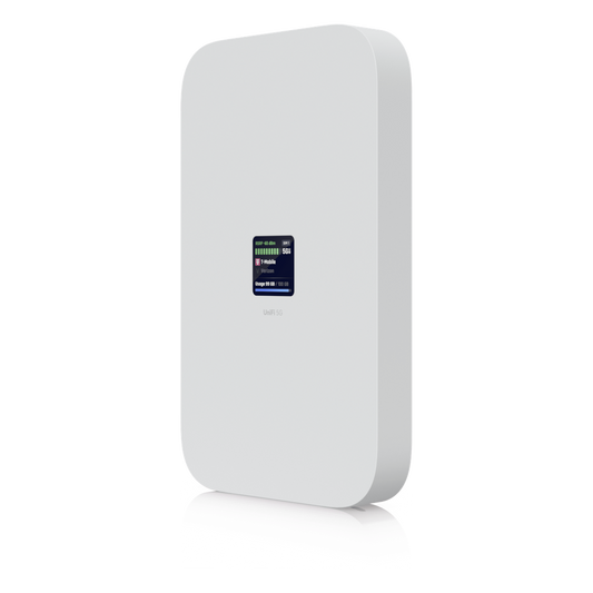 UniFi Módem 5G de Alto Rendimiento Hasta 3.4 Gbps para Implementaciones UniFi, Adopción Instantánea por Puerto PoE, Configuración Automática, Doble