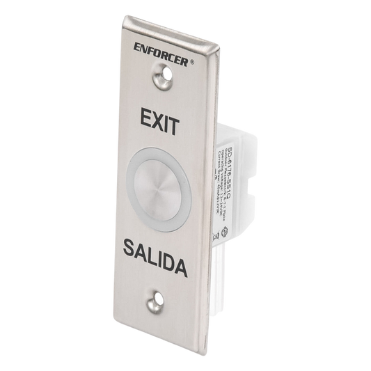 Botón de Salida con Aro Iluminado Color Verde y Rojo / IP65 / Buzzer / Función Toggle (Enclavado) / Temporizador / Relevador NC/NO/ Uso Exterior e