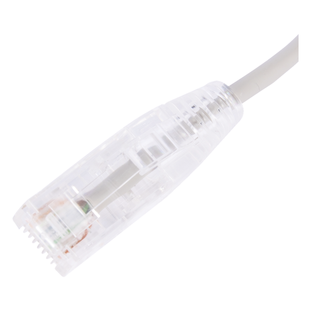 Cable de Parcheo Slim UTP Cat6 - 30 cm (11.81 Pulgadas) Gris Diámetro Reducido (28 AWG)