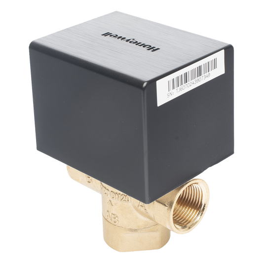 Válvula de control eléctrica de 3 vías para fancoil, retorno por resorte, normalmente cerrada, 110 V CA, DN20 (3/4"), conexión NPT