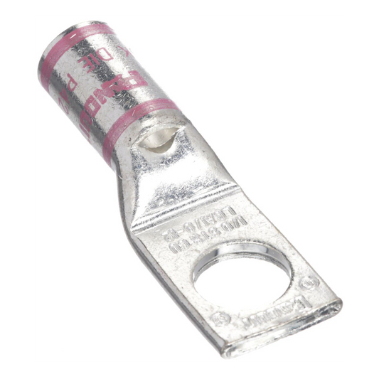 Zapata de compresión LCA1/0-12-X, para cal. 1/0 Awg, Barreno para tornillo prisionero de 1/2, 1 Pz