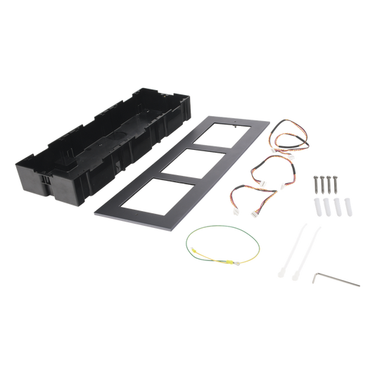 Base de 3 Espacios para EMPOTRAR Módulos de Videoporteros Hikvision
