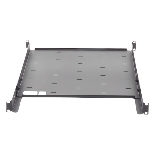 Charola Ajustable para Rack de 19" de 4 postes de 1 Unidad de Espacio. Profundidad de 633 a 816 mm