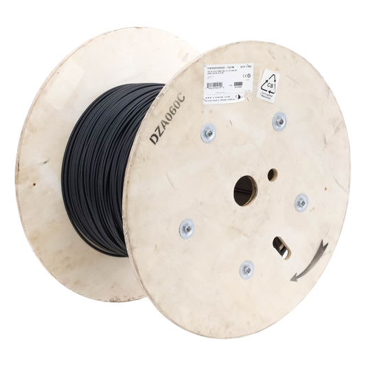 Cable de Fibra Óptica de 6 Hilos, Interior/Exterior, Tight Buffer, No Conductiva (Dieléctrica), LS0H, Multimodo OM4 50/125 Optimizada, 1 Metro (3.28