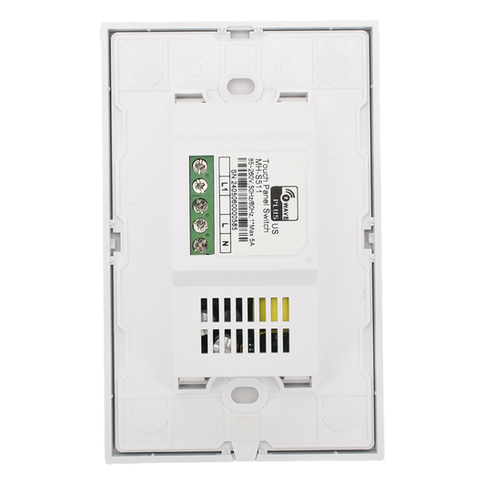 (ZWAVE) Interruptor On/Off panel táctil touch inalámbrico Zwave Plus 1 boton. Compatible con Hubitat HC8, Álula M2M, otro
