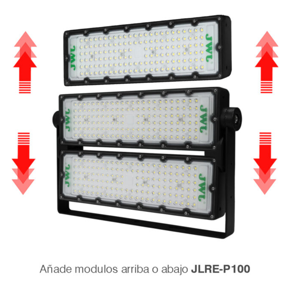 Reflector LED 200 W /350 x 250 mm / 85 - 265 Vca~ 50/60Hz / TCC 6 500 K / Uso en exterior.