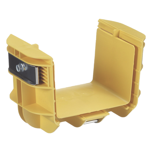 Union Recta "Cople", Para Canaleta FiberRunner™ 4X4, Color Amarillo