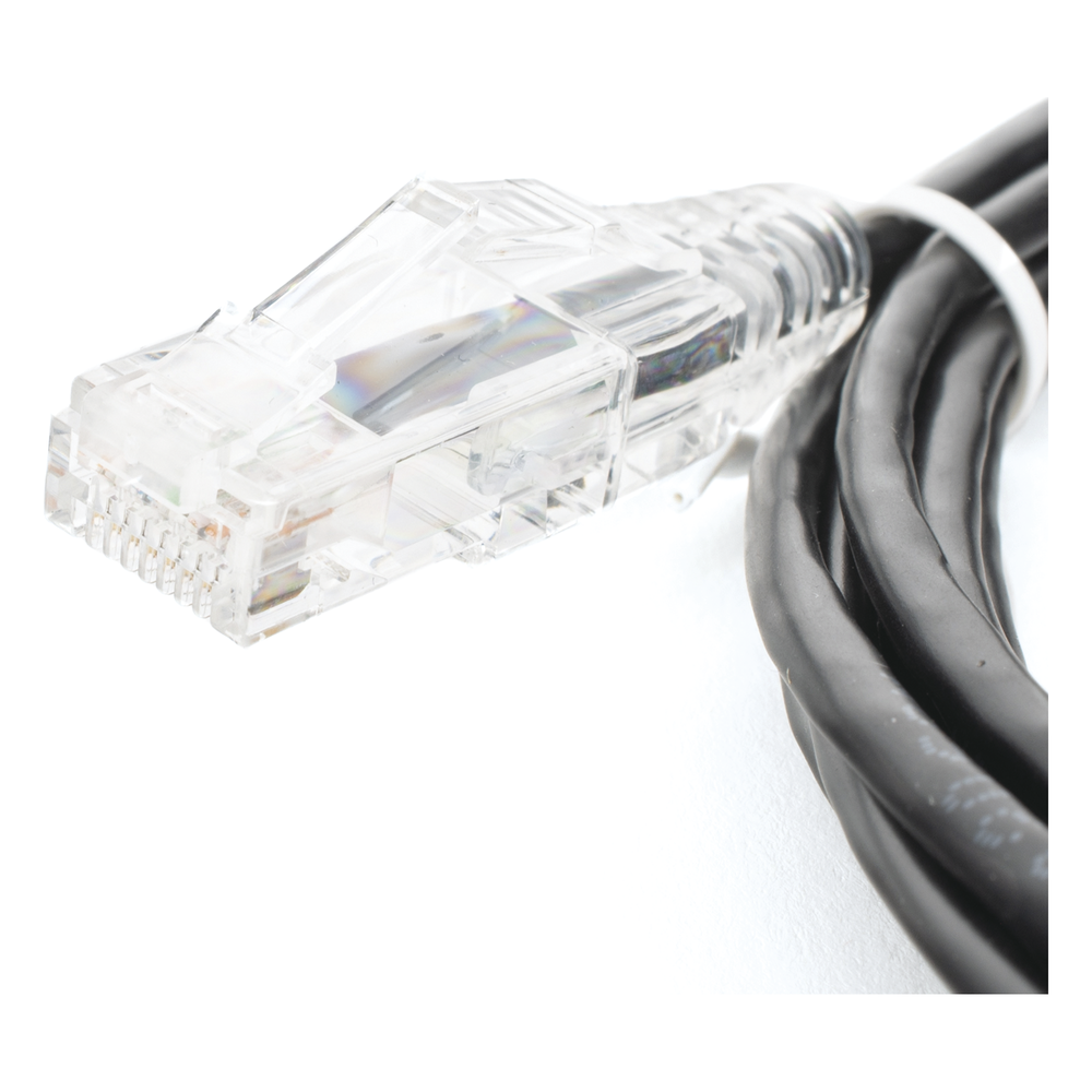 Cable de Parcheo Slim UTP Cat6 - 1 Metro (3.28 Pies), Negro, Diámetro Reducido (28 AWG)