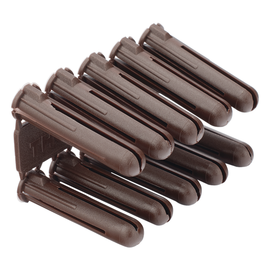 Taquete cafe 5/16" para tornillo 10mm x 1 3/4" (100pzs) (1104-04100)