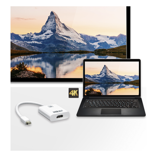 Adaptador activo de Mini DisplayPort a HDMI 4K | DisplayPort 1.2a | Compatible con audio