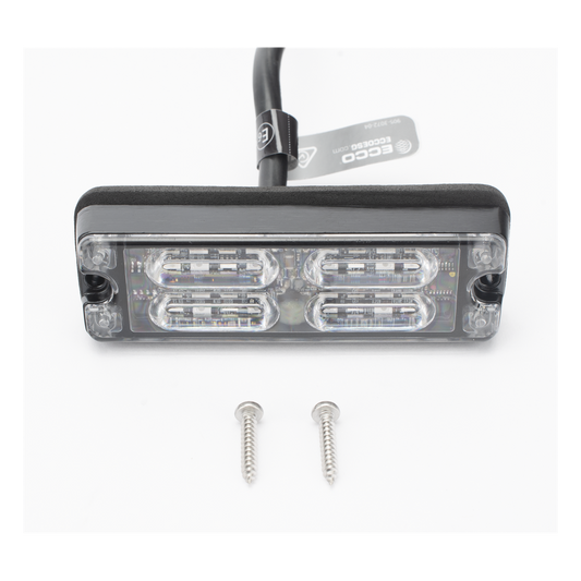 Luz Auxiliar de 16 LED, Rojo/Azul, Lente Transparente