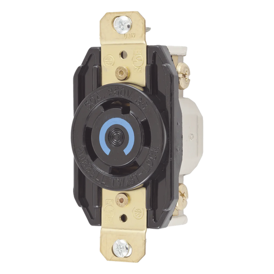 Receptáculo con Bloqueo de Media Vuelta Industrial 20 A 125/250 V CA / 3 Polos 4 Hilos / Nema L14-20R.